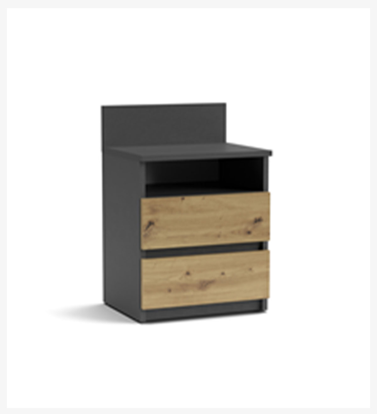 Noptiera M1 antracit/stejar