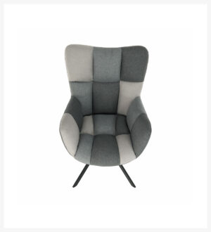 Fotoliu de design rotativ, patchwork/negru, KOMODO