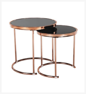 Set 2 măsuțe de cafea Morino roz