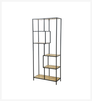 Etajeră Bilote tip 3 negru/stejar