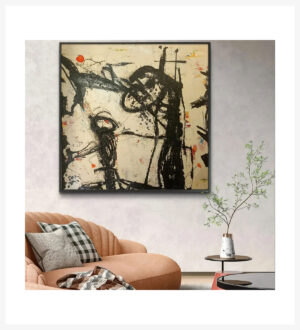 Tablou pictat manual 1000x1000 mm