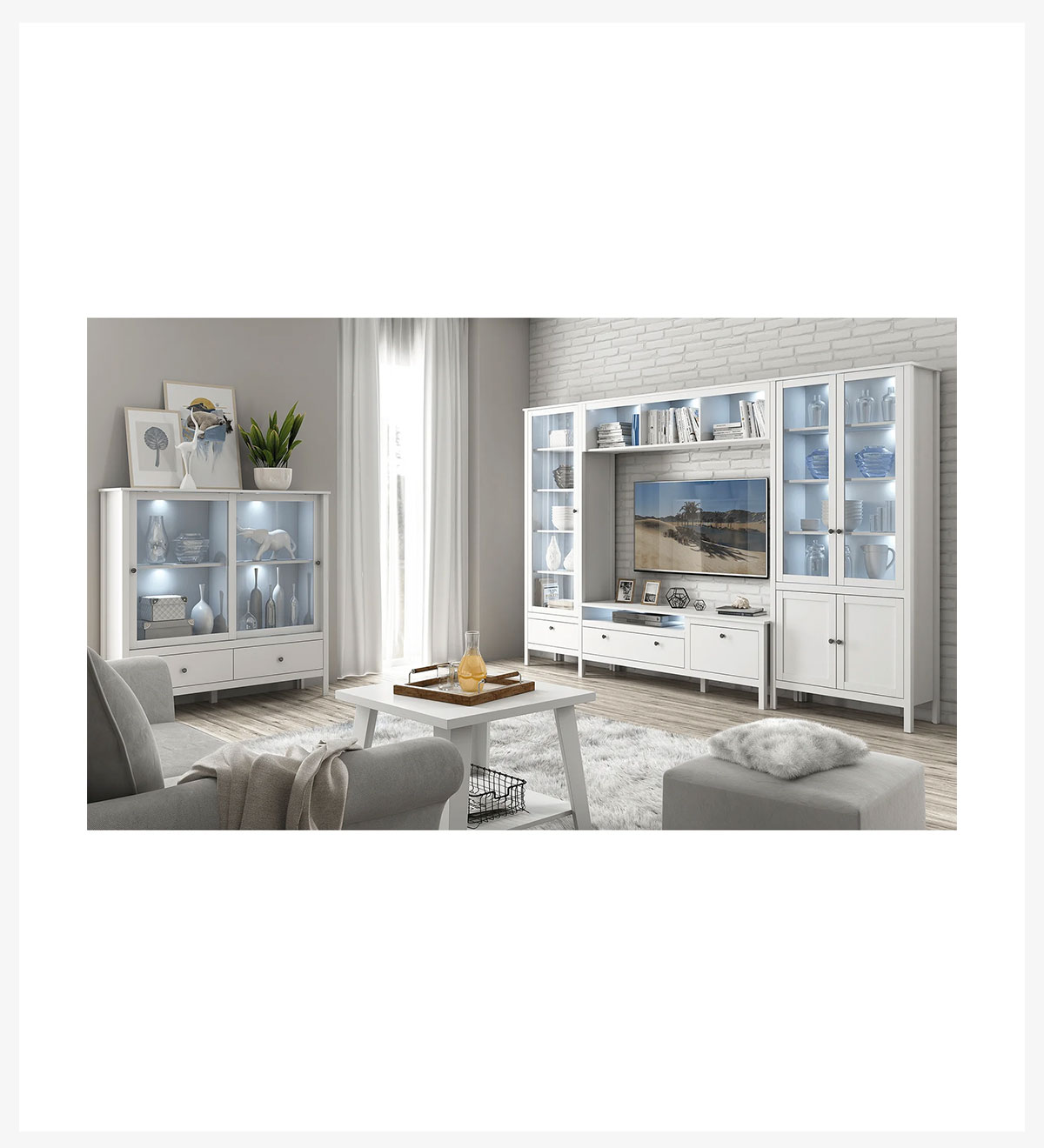 Raft alb suspendat Olje 160