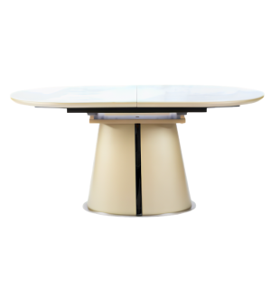 Masă extensibilă Bespin 160-260 cm ,blat ceramic alb marmură