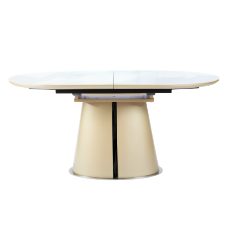 Masă extensibilă Bespin 160-260 cm ,blat ceramic alb marmură