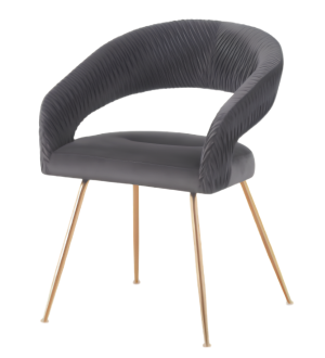 Scaun Solaris, Gri Si Gold, 58 Cm
